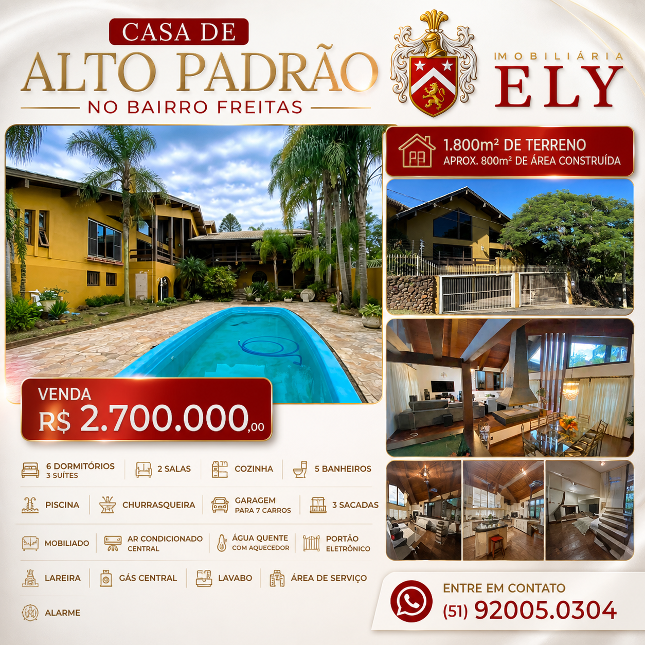 Casa de Alto Padrão no Bairro Freitas